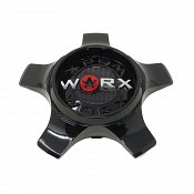 CAP-WX-5H-BR21 / Worx Alloy Gloss Black Snap On Center Cap
