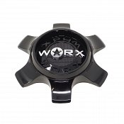 CAP-WX-6H-BC21 / Worx Alloy Gloss Black Snap On Center Cap