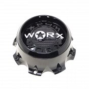 CAP-WX-8-BC21 / Worx Alloy Gloss Black Bolt On Center Cap