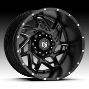 DropStars 652BM Satin Black Milled Custom Wheels Rims