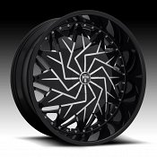 Dub Dazr S231 Gloss Black Milled Custom Wheels Rims