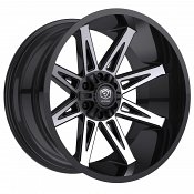 Edge Off Road 304MB Machined Gloss Black Custom Truck Wheels