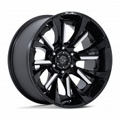 Fuel Tantrum FC895 Gloss Black Milled Custom Truck Wheels