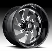 Fuel Turbo D582 8-Lug Gloss Black Milled Custom Truck Wheels Rim
