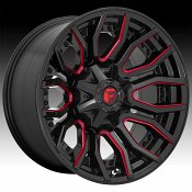 Fuel Rage D712 Gloss Black Milled Red Tint