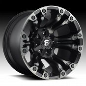 Fuel Vapor D851 Gloss Black Machined Gray Tint Custom Truck Wheels
