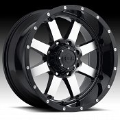Gear Alloy 726M Big Block Machined Black Custom Rims Wheels