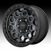 KMC KM545 Trek Machined Black Grey Tint Custom Wheels Rims