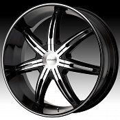 KMC Surge KM665 665 Machined Black Custom Rims Wheels