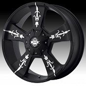 KMC Vandal KM668 668 Matte Black Machined Custom Rims Wheels