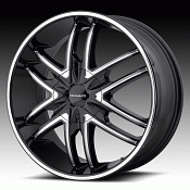 KMC Splinter KM678 678 Gloss Black Milled Custom Rims Wheels