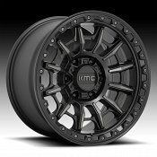 KMC Carnage KM547 Machined Black Gray Tint Custom Wheels Rims