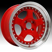 Konig Candy 22MR CA Gloss Red w/ Machined Lip Custom Rims Wheels