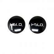 878L90GB / Helo Gloss Black Logo for 5/6 Lug Cap (2pk)