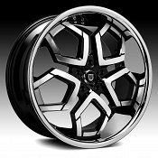 Lexani Hydra Machined Black with Chrome Lip