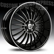 Lexani LSS-11 Gloss Black Machined w/ Machined Accent Custom Whe