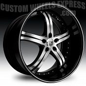 Lexani LSS-5 Gloss Black Machined w/ Machined Accent Custom Whee