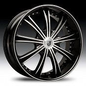 Lexani LX-19 Snyper Gloss Black Machined w/ Machined Accent Cust
