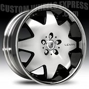 Lexani LX-2 Gloss Black Machined with Stainless Steel Chrome Lip