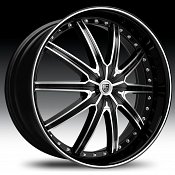 Lexani LX-20 Gloss Black Machined w/ Machined Accent Custom Rims