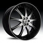 Lexani LX-9 Gloss Black Machined w/ Machined Accent Custom Wheel