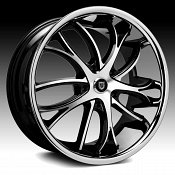 Lexani Polaris Machined Black with Chrome Lip