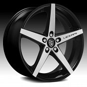 Lexani R-Four Machined Black Custom Wheels Rims