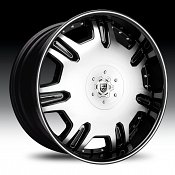 Lexani Radiant Machined Gloss Black w/ Accent Custom Rims Wheels