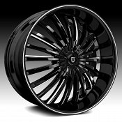 Lexani Royal Gloss Black with Milled Custom Wheels Rims