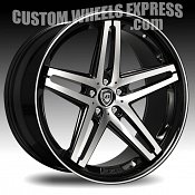 Lexani R-Five / R5 Gloss Black Machined Custom Wheels Rims