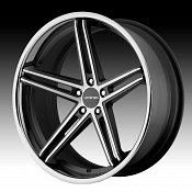 Lorenzo WL197 Machined Satin Black Stainless Lip Custom Rims Whe