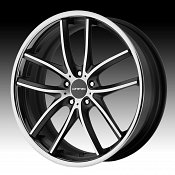Lorenzo WL199 Machined Satin Black Stainless Lip Custom Rims Whe