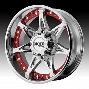 Moto Metal MO961 Chrome w/ Red and Chrome Inserts Custom Wheels 
