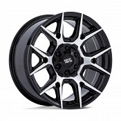 Moto Metal MO813BD Mason Machined Gloss Black Custom Truck Wheels