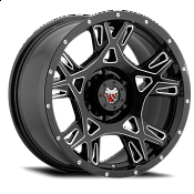 Mamba M24 Gloss Black Milled Custom Wheels Rims