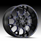Mayhem Warrior 8015 Gloss Black Blue Accents
