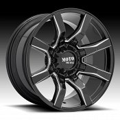 Moto Metal MO804 Spider Gloss Black Milled Custom Truck Wheels Rims