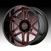 Moto Metal MO992 Folsom Black Milled Red
