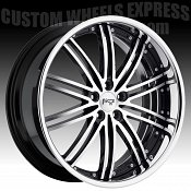 Niche M878 Touring Machined Black Polished Stainless Lip Custom 