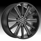 Platinum 270 Pivot Gloss Black Milled Custom Wheels Rims