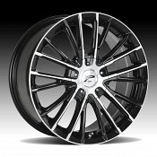 Platinum 437U Genesis Machined Black Custom Wheels Rims