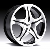 Platinum 093 Gem Machined w/ Gloss Black Custom Rims Wheels