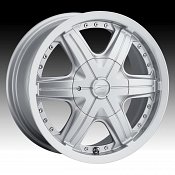 Platinum 296S 296 / 297S 297 Flair FWD Silver Custom Rims Wheels