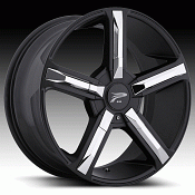 Platinum 499 Dynasty Black w/ Chrome Inserts Custom Rims Wheels