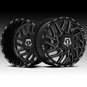 TIS Wheels 544BM Dually Black Milled Custom Truck Wheels Rims