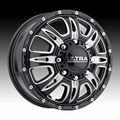 Ultra 049 Predator Dually Gloss Black Milled Custom Wheels Rims