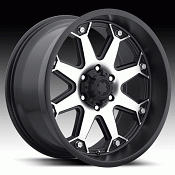 Ultra 198 Bolt Semi Gloss Black Machined Face Custom Rims Wheels