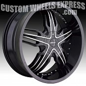 Veloche Solar 585 Black Custom Rims Wheels