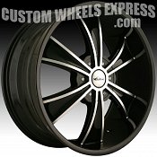 Veloche Vector 925 Black Custom Rims Wheels