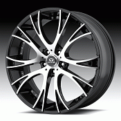 Lorenzo WL034 WL34 Gloss Black Machined Custom Rims Wheels